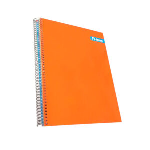 Cuaderno 3 Materias Naranja Torre