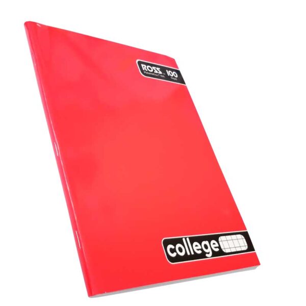 cuaderno college 7mm rojo ross